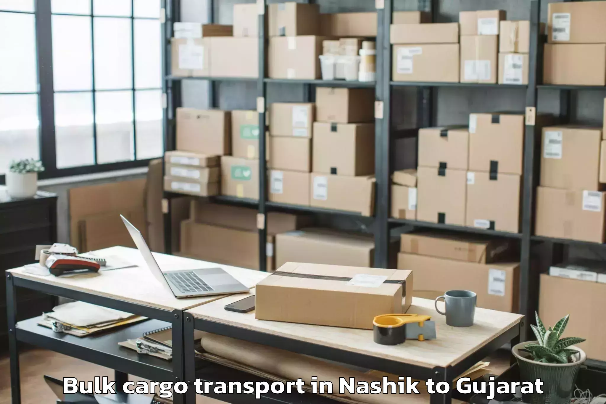 Efficient Nashik to Keshod Airport Ixk Bulk Cargo Transport